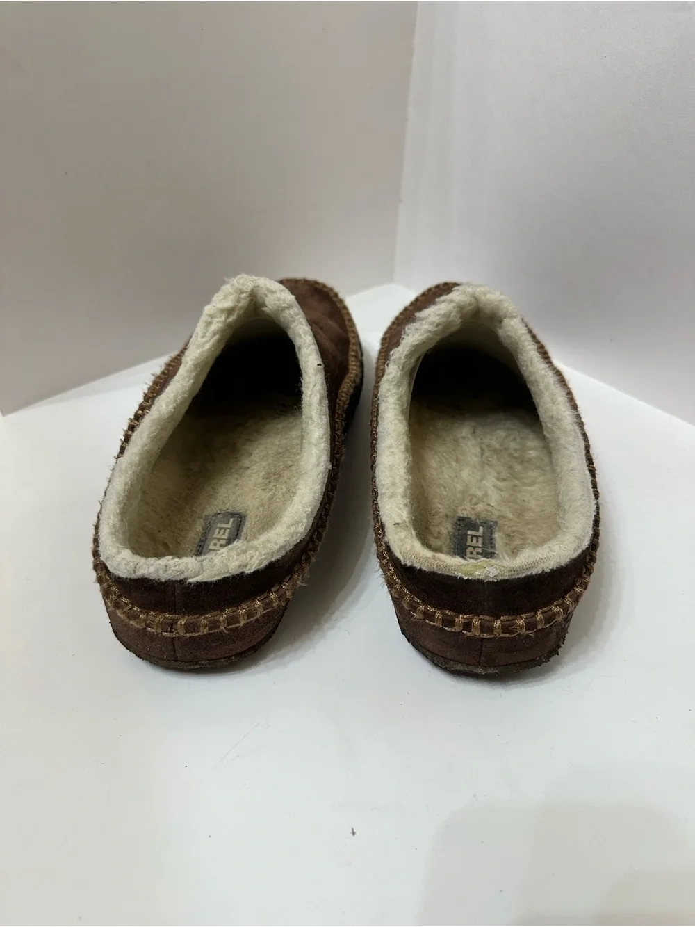 Sorel Mens Falcon Ridge II Tobacco Brown Suede Slip-On Clog Slippers Size 11